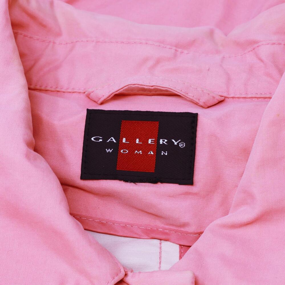 Gallery Woman Pink Lightweight Trench Coat Women’s Size Large - Picture 3 of 5